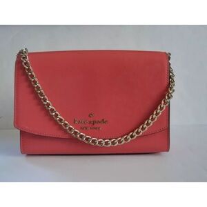 Kate Spade New York Crossbody Carson Pink Convertible Leather Chain Link and Bag